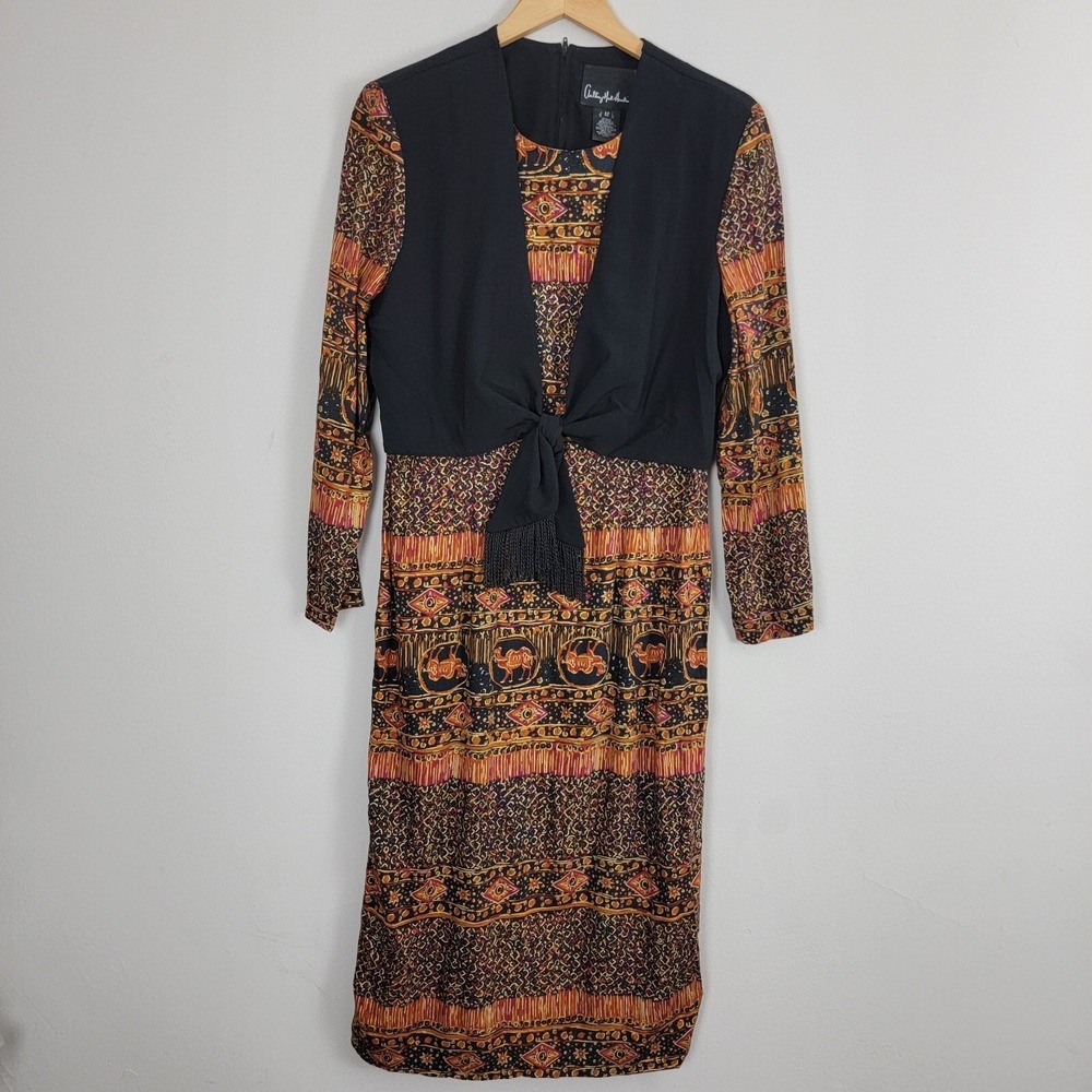 Antthony Mark Hankins Vintage Dress Midi Boho Cottagecore‎ Gothic Fall Preppy 12